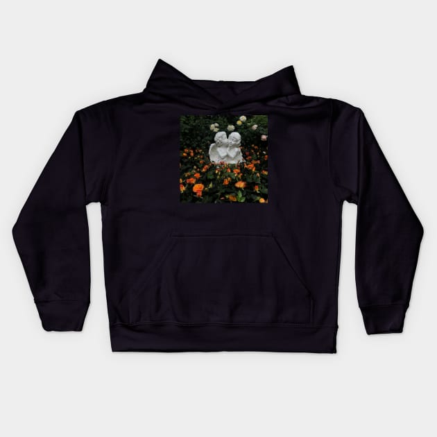 Kissing Cherubs Kids Hoodie by rainb0w0tter